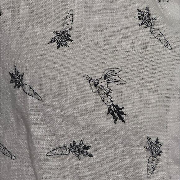 Ted Baker Charon Short Sleeve Carrot Print Linen Shirt Size 6 US 2XL - Picture 6 of 11